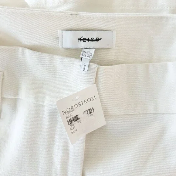 Reiss April White Pleated Front Tailored Shorts Stretch Cotton Summer NWT NEW 8 - Picture 5 of 5
